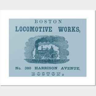 1852 Boston Locomotive Works Posters and Art